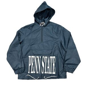 Vintage Sportsmaster Penn State 1/4 Zip Windbreaker USA Made Mens Size Large